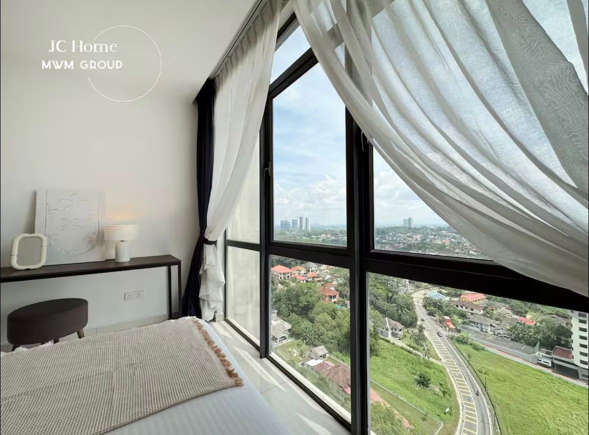 Bedroom window view over Johor Bahru