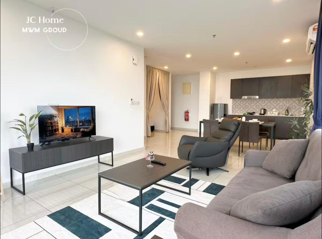 Suite living area with kitchen
